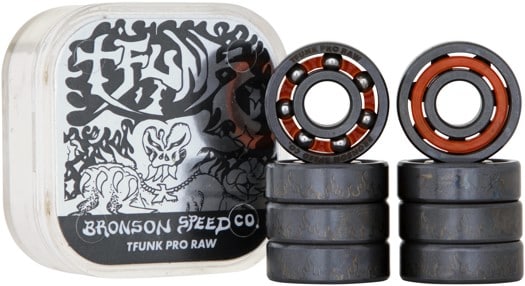 Bronson Speed Co. T-Funk Pro Raw Skateboard Bearings - view large