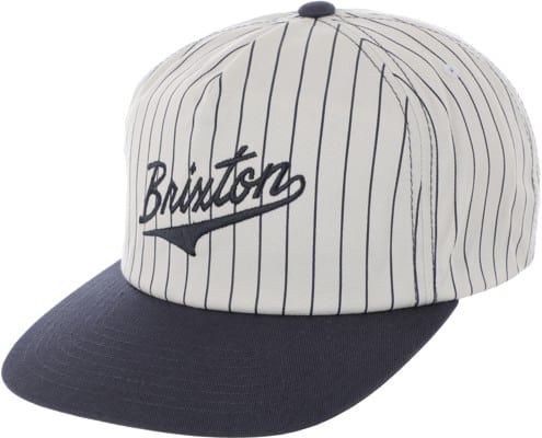 Brixton The League Snapback Hat - washed navy/off white - view large