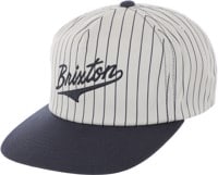 Brixton The League Snapback Hat - washed navy/off white