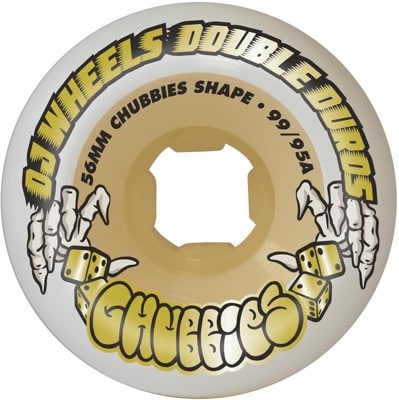 OJ Double Duro Chubbies Skateboard Wheels - white/gum (99a/95a) - view large