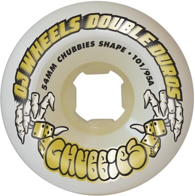 OJ Double Duro Chubbies Skateboard Wheels - white (101a/95a) - view large