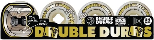 OJ Double Duro Chubbies Skateboard Wheels - white (101a/95a