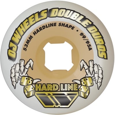 OJ Double Duro Hardline Skateboard Wheels - white/gum (99a/95a) - view large