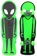 Alien Workshop Soldier 9.675 Die Cut Complete Cruiser Skateboard - green