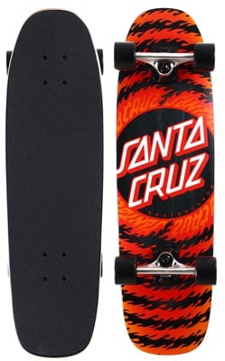 Santa Cruz Flame Ringed Dot 8.4 Street Complete Cruiser Skateboard - view large