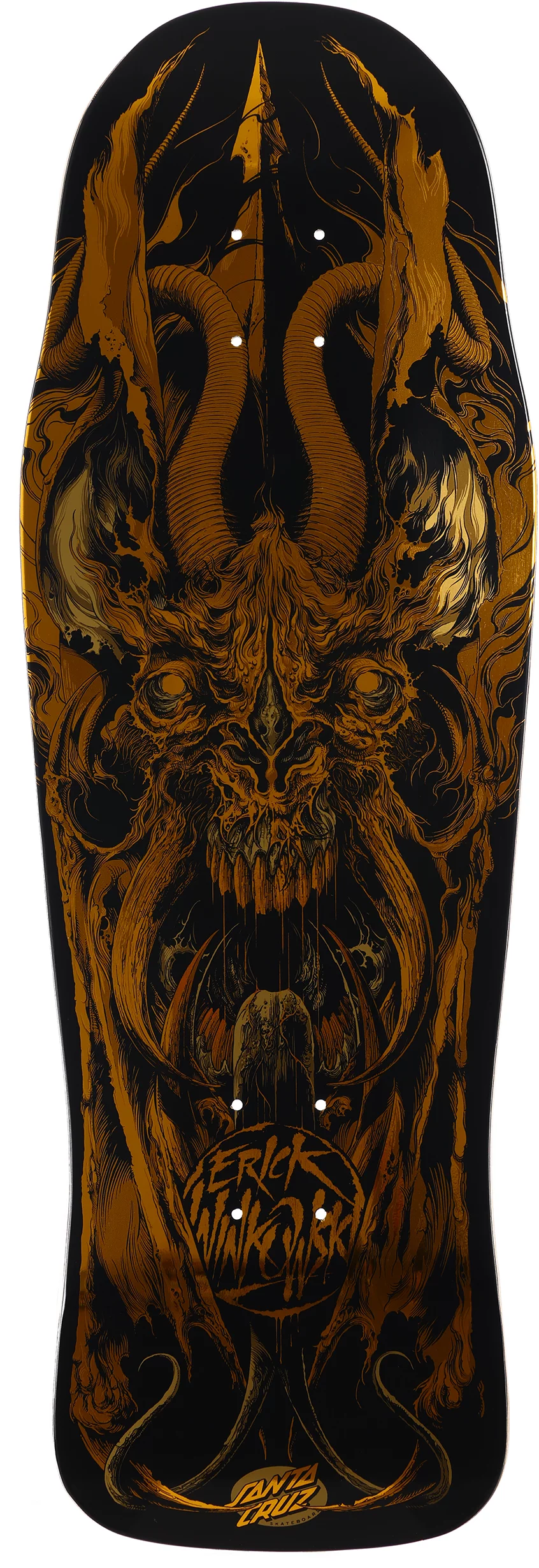 Santa Cruz Winkowski Primeval 10.34 Shaped Skateboard Deck - gold