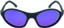 Dang Shades Glacier Polarized Sunglasses - black/purple polarized lens - front