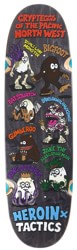 Tactics Heroin Crypteggs 9.125 Symmetrical Shape Skateboard Deck - black