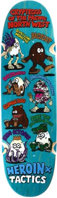 Tactics Heroin Crypteggs 9.125 Symmetrical Shape Skateboard Deck - blue - view large