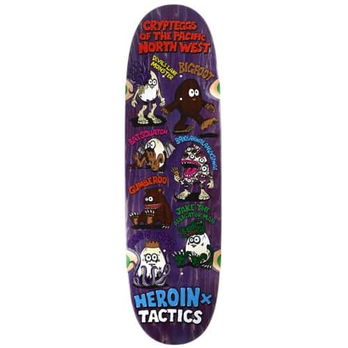 HEROIN デッキ　HEROIN×TACTICS Tactics Heroin Crypteggs 9.125 Symmetrical Shape Skateboard Deck
