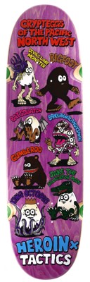 Tactics Heroin Crypteggs 9.125 Symmetrical Shape Skateboard Deck - purple - view large
