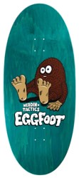 Tactics Heroin Eggfoot 13.5 Symmetrical Eggzilla Shape Skateboard Deck - teal