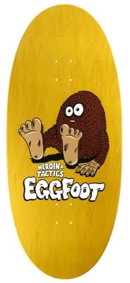 Tactics Heroin Eggfoot 13.5 Symmetrical Eggzilla Shape Skateboard Deck - yellow - view large