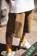 Tactics Buffet Pleated Denim Shorts - gold overdye black denim - Lifestyle 4