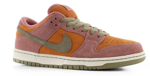 Nike SB Dunk Low Pro SB Skate Shoes - red stardust/neutral olive-monarch-coconut milk