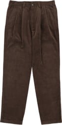 Tactics Buffet Pleated Corduroy Pants - chocolate