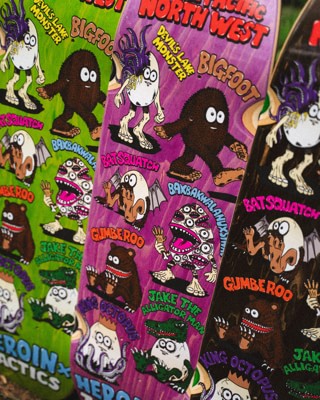 Tactics Heroin Crypteggs 9.125 Symmetrical Shape Skateboard Deck