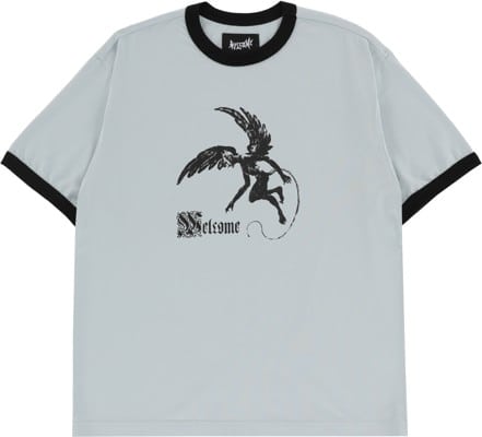 Welcome Scatter Ringer T-Shirt - mist/black - view large