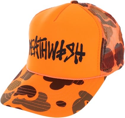 Deathwish OG Deathspray Trucker Hat - orange camo - view large