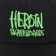 Heroin Script Snapback Hat - black/green - front detail