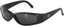 Baker Oval Wraparound Sunglasses - black