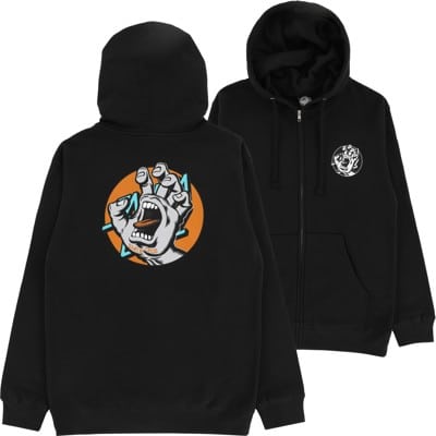 Santa Cruz Hand Dot Zip Hoodie - black - view large