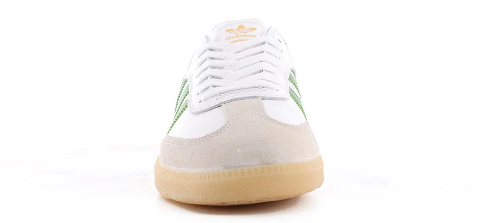 Adidas Samba ADV Skate Shoes - footwear white/core green/gum3 | Tactics