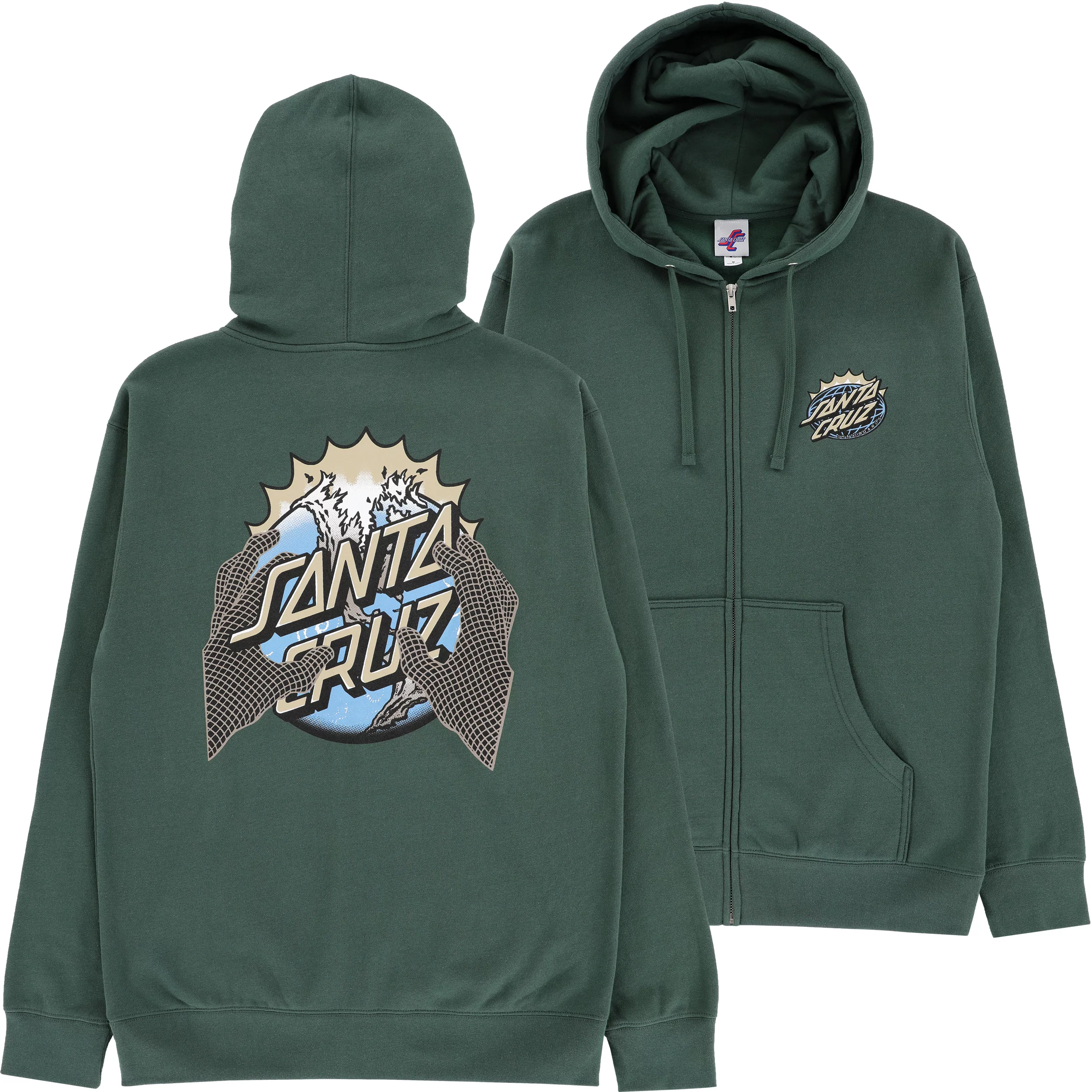 Santa Cruz Kendall End Of The Dot Zip Hoodie - alpine green | Tactics