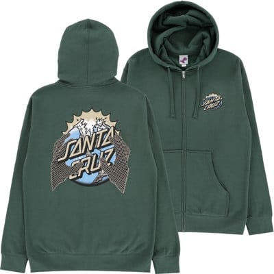 Santa Cruz Kendall End Of The Dot Zip Hoodie - alpine green - view large