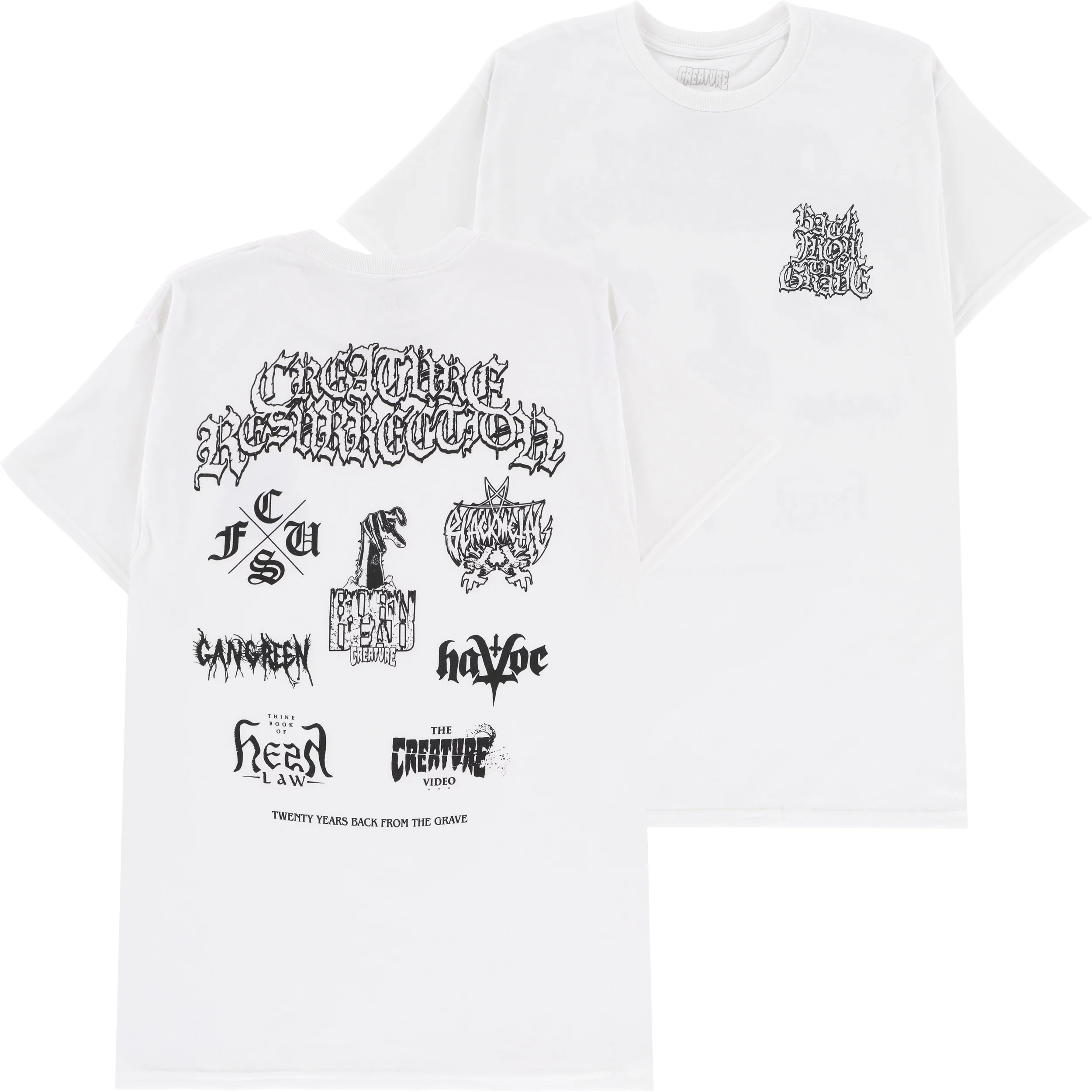 Creature Resurrection XX T-Shirt - white | Tactics