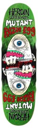 Heroin Mutant Razor Egg 9.5 Skateboard Deck - green