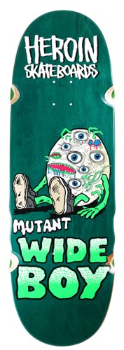 Heroin Mutant Wide Boy 10.28 Skateboard Deck - blue | Tactics