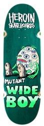 Heroin Mutant Wide Boy 10.28 Skateboard Deck - blue