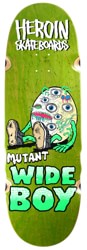 Heroin Mutant Wide Boy 10.28 Skateboard Deck - green