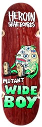 Heroin Mutant Wide Boy 10.28 Skateboard Deck - maroon