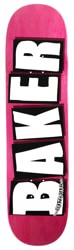 Baker Brand Logo Veneer 8.5 Skateboard Deck - pink