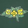 Krooked Flowers T-Shirt - forest - front detail