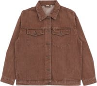 Rhythm Women's Oversized Denim Jacket - dark brown