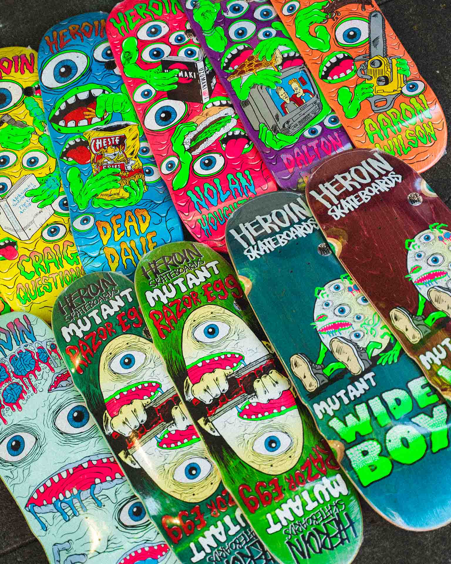 heroin skateboards brand image