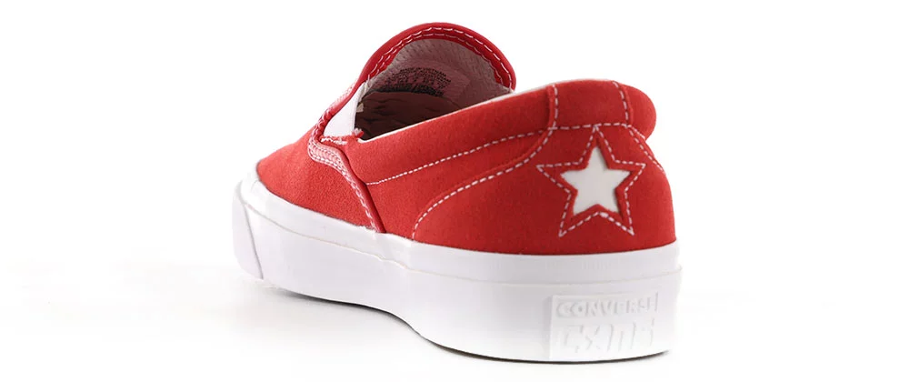 Converse One Star CC Slip-On Shoes - red/white/gum | Tactics
