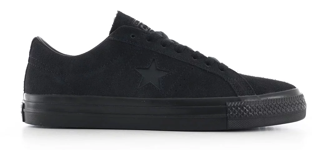 靴 CONS CONVERSE ONE STAR PRO BLACK Converse One Star Pro Skate Shoes - black/black/white | Tactics