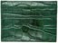 Loosey Card Holder Wallet - green croc - reverse