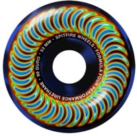 Spitfire Radioactive Formula Four Classic Skateboard Wheels - black/blue swirl (99d)