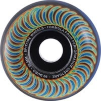 Spitfire Radioactive Formula Four Classic Skateboard Wheels - black/blue swirl (99d)