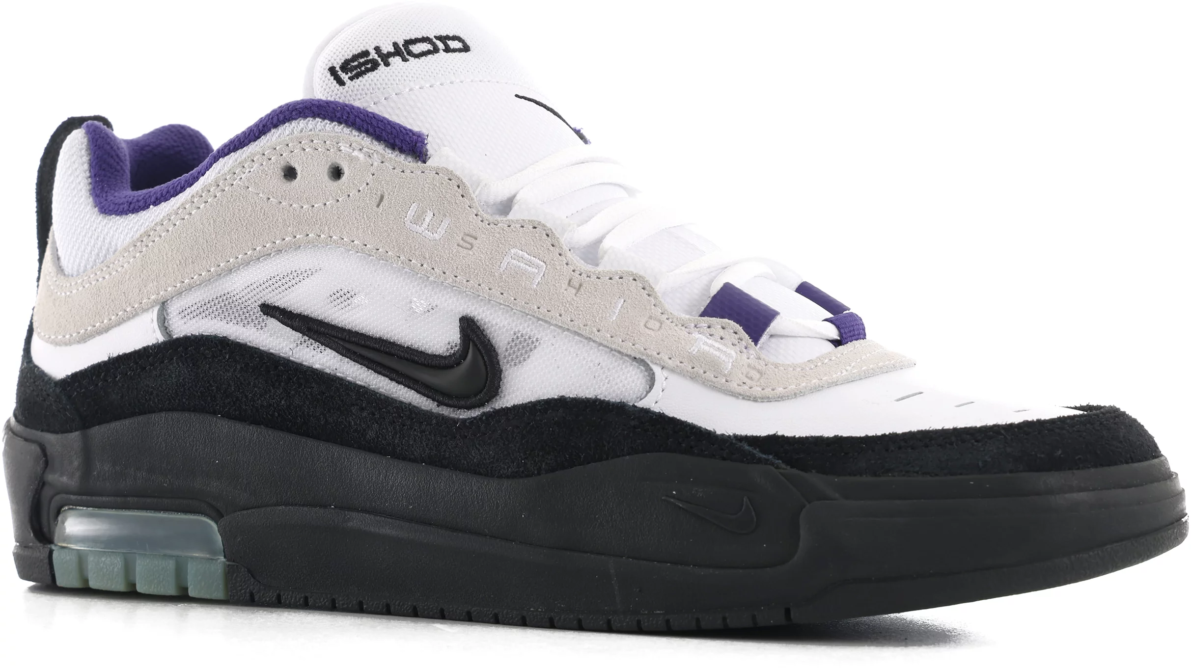Nike SB Air Max Ishod Skate Shoes - white/black-court purple