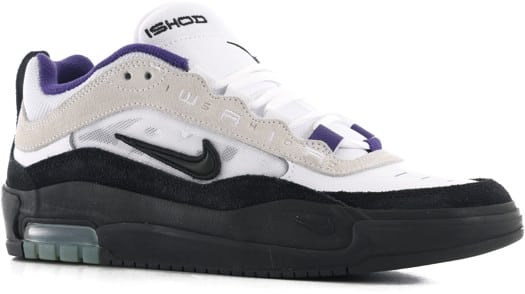 Nike SB Air Max Ishod Skate Shoes - white/black-court purple-black - view large