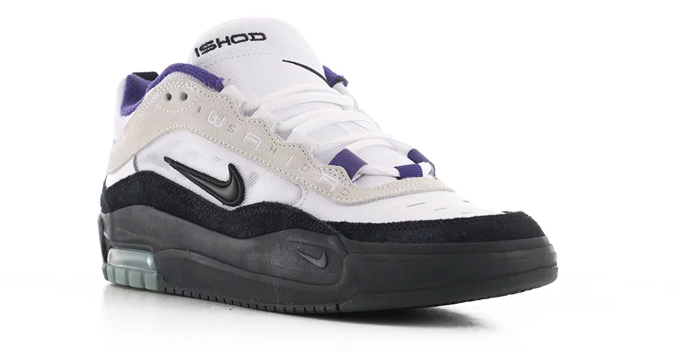 Nike SB Air Max Ishod Skate Shoes - white/black-court purple-black