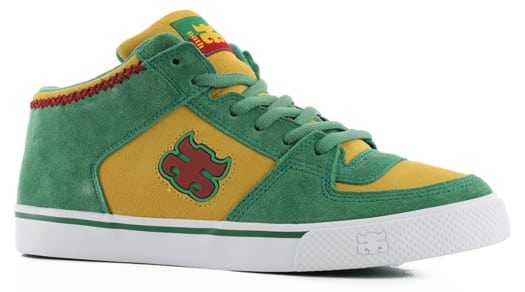 IPath Reed Skate Shoes - green yellow rasta suede - view large