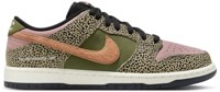 Nike SB Dunk Low Pro SB - Quickstrike Skate Shoes - (arts & rec) khaki/amber brown-rough green-rust pink