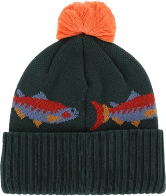 Patagonia Powder Town Beanie salmon energy stripe: old growth